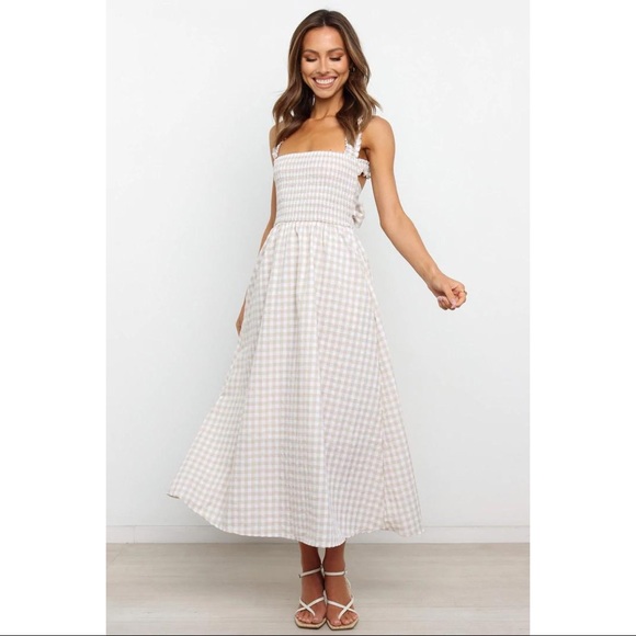 SOLD Petal and pup gingham midi dress - Picture 2 of 6